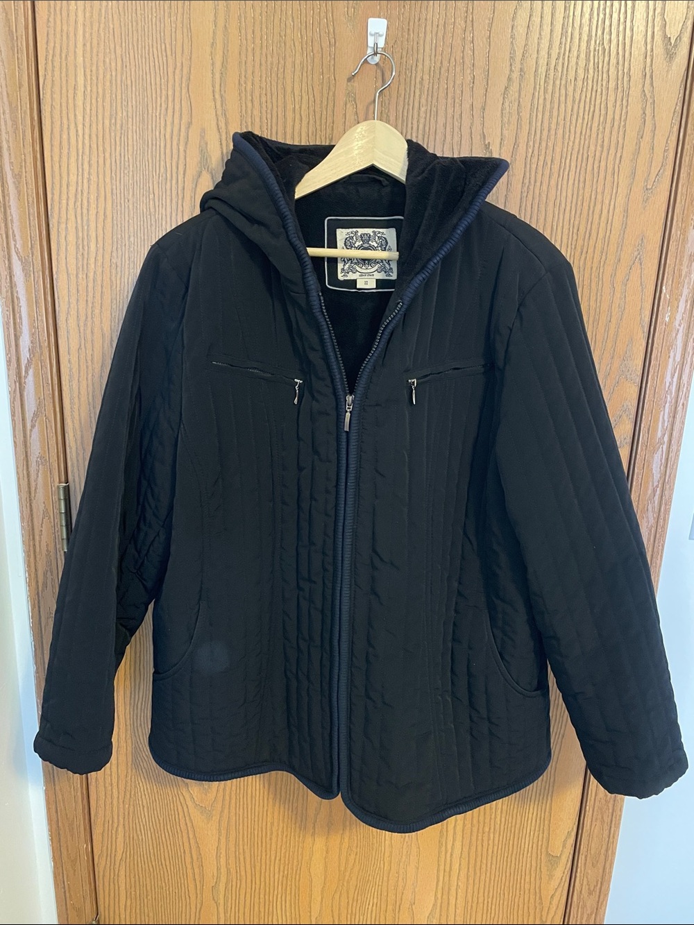 Women’s Plus Size Black Quilted Winter Coat